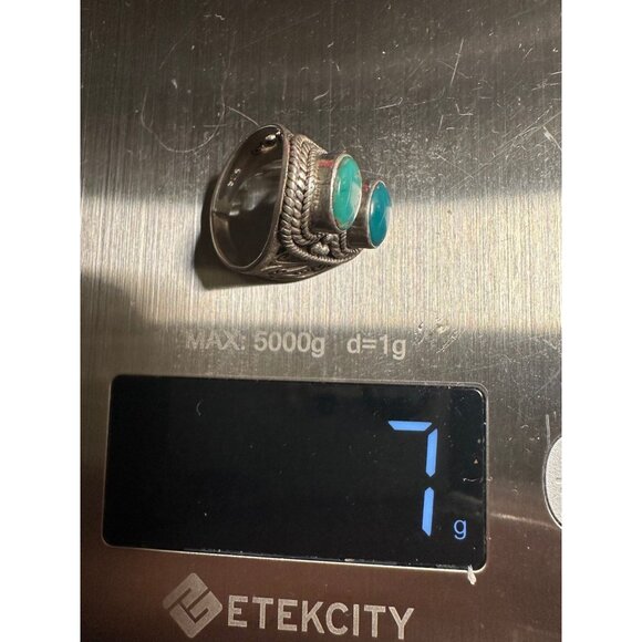 VTG Sterling Silver Turquoise Ring - Picture 6 of 6